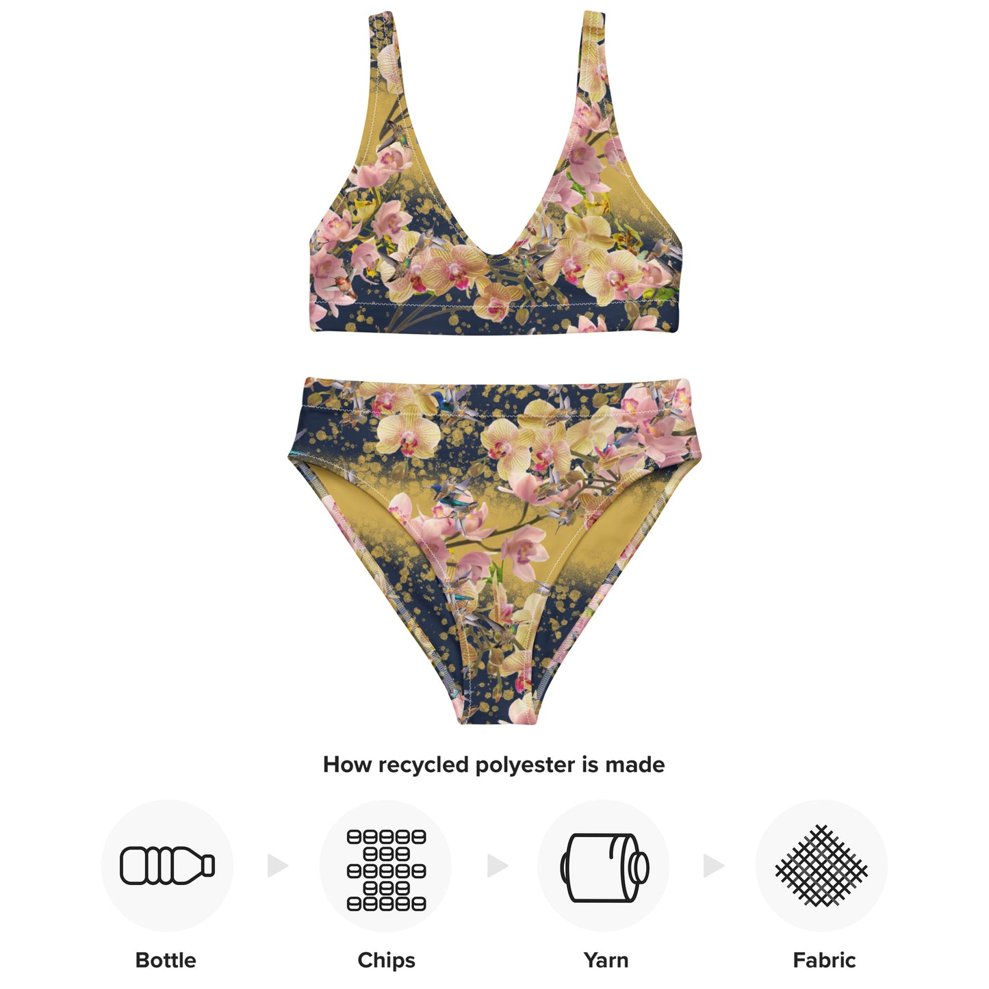 "Hummingbird" -Rufous Edition- Recycled High-waisted Bikini